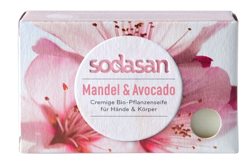 Sodasan - Mandel & Avocado Pflanzenseife 12 Stück zu 100 g