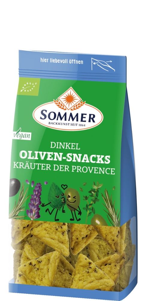 Sommer - Dinkel Oliven-Snacks Kräuter der Provence