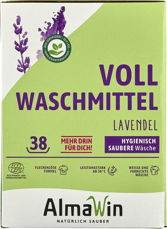 AlmaWin - Vollwaschmittel Lavendel 6 Stück zu 2 kg