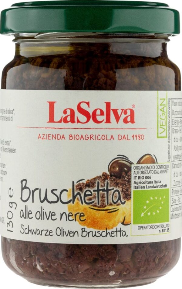 Bruschetta alle olive nere schwarze Oliven Bruschetta LaSelva