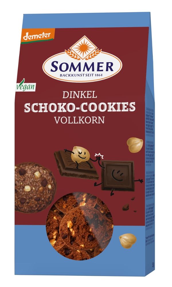 Sommer - Dinkel Schoko-Cookies 6 Stück zu 150 g