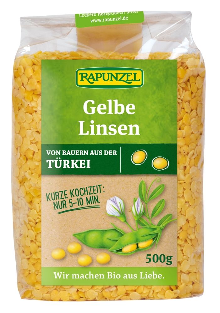 Rapunzel - Gelbe Linsen 6 Stück zu 500 g