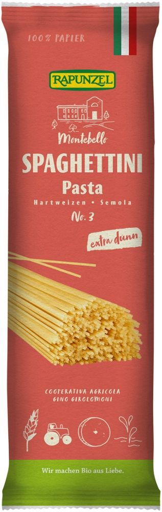 Rapunzel - Spaghettini Pasta Hartweizen 12 Stück zu 500 g