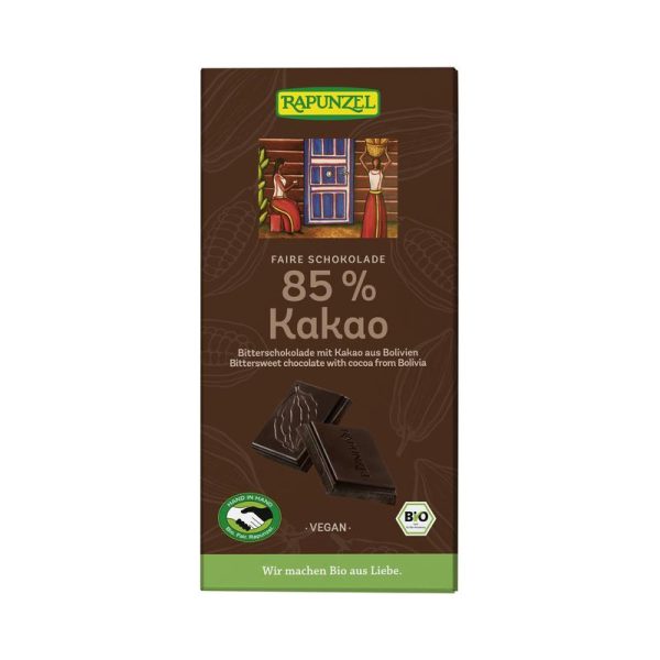 85% Kakao Bitterschokolade vegan Rapunzel