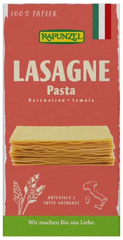 Rapunzel - Lasagne Pasta Hartweizen 12 Stück zu 250 g