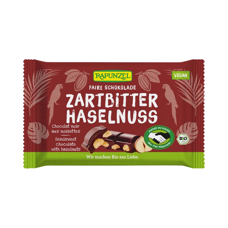 Faire Schokolade Zartbitter Haselnuss Rapunzel