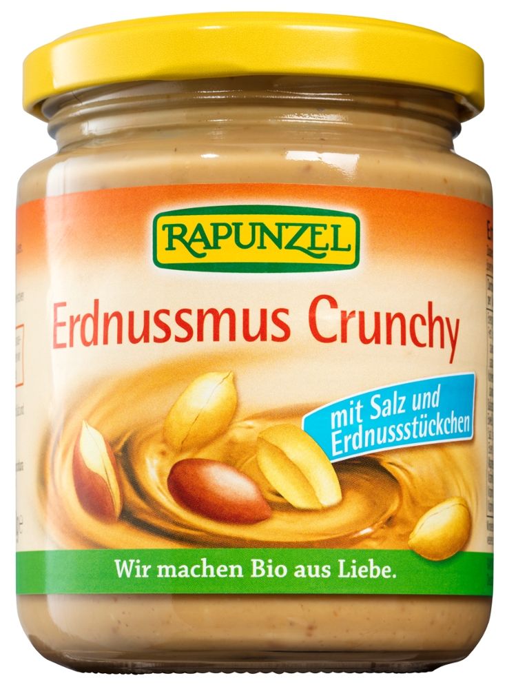 Rapunzel - Erdnussmus Crunchy 6 Stück zu 250 g