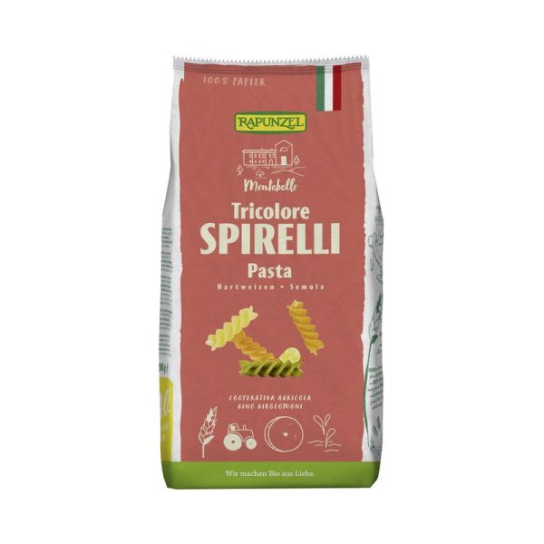 Tricolore Spirelli Pasta Hartweizen Rapunzel
