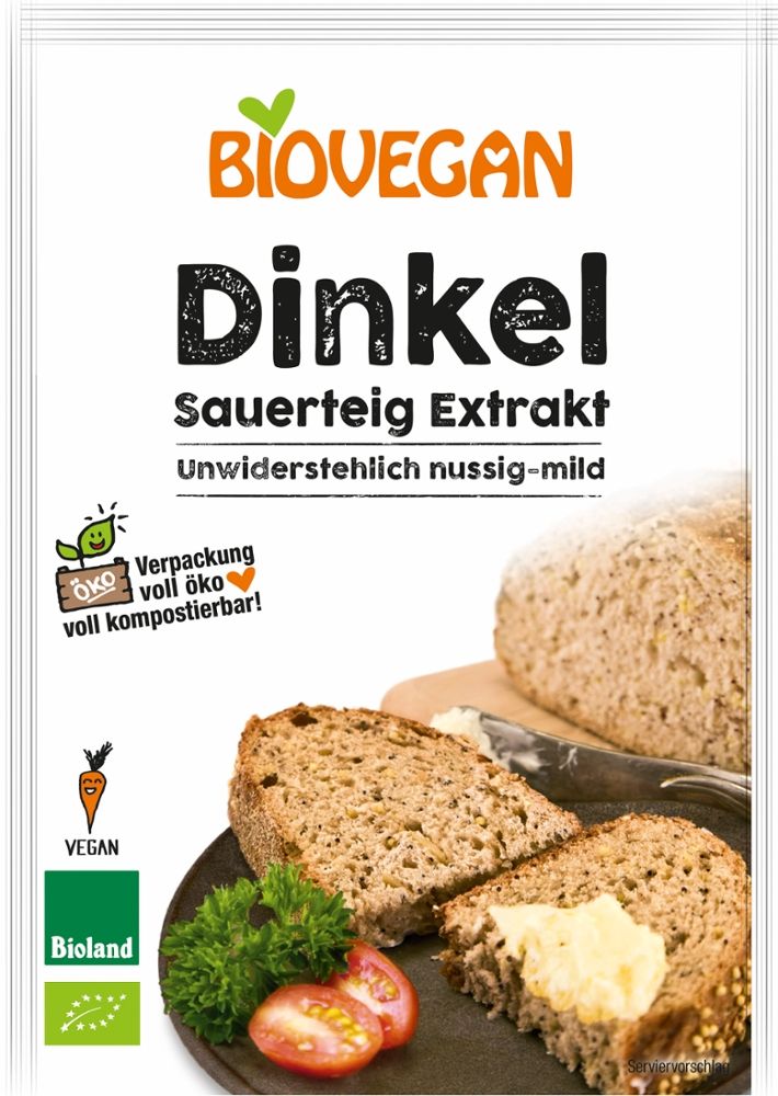 Biovegan - Dinkel Sauerteig Extrakt 12 Stück zu 30 g