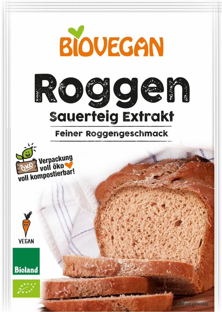 Biovegan - Roggen Sauerteig Extrakt 12 Stück zu 30 g