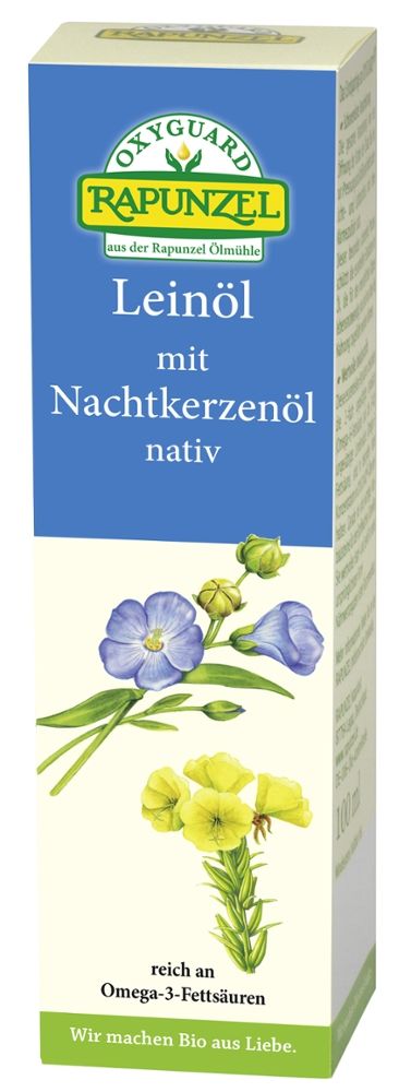 Rapunzel - Leinöl mit Nachtkerzenöl nativ 4 Stück zu 100 ml