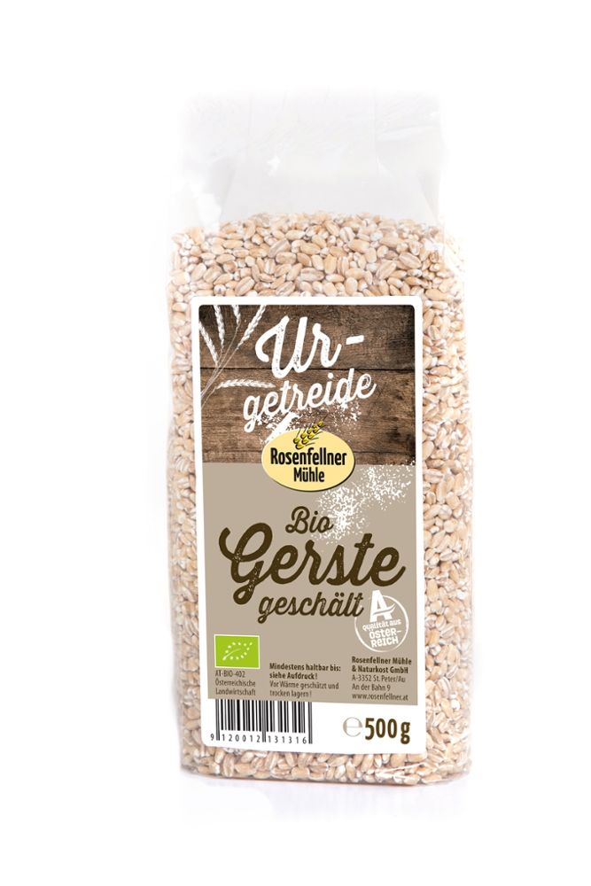 Urgetreide Bio Gerste geschält Rosenfellner Mühle