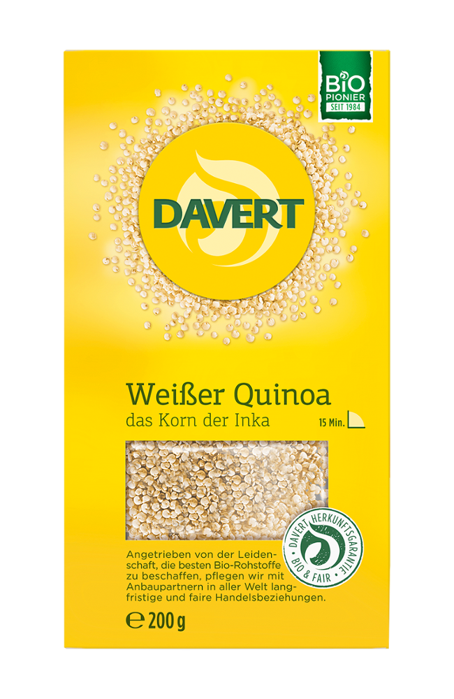 Davert - Weißer Quinoa 8 Stück zu 200 g