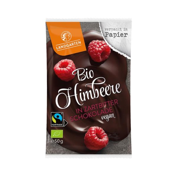 Bio Himbeere in Zartbitter Schokolade Landgarten
