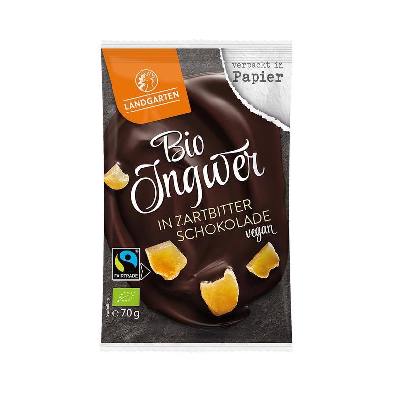 Bio Ingwer in Zartbitter Schokolade Landgarten