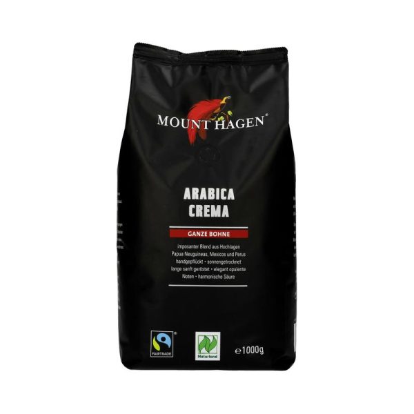 Mount Hagen - Arabica Crema Bohne 6 Stück zu 1 kg