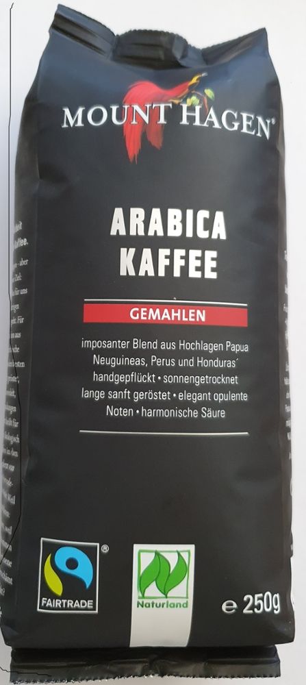 Mount Hagen - Arabica Röstkaffee gemahlen 6 Stück zu 250 g