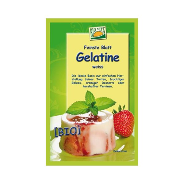 Blatt Gelatine weiss Biovita