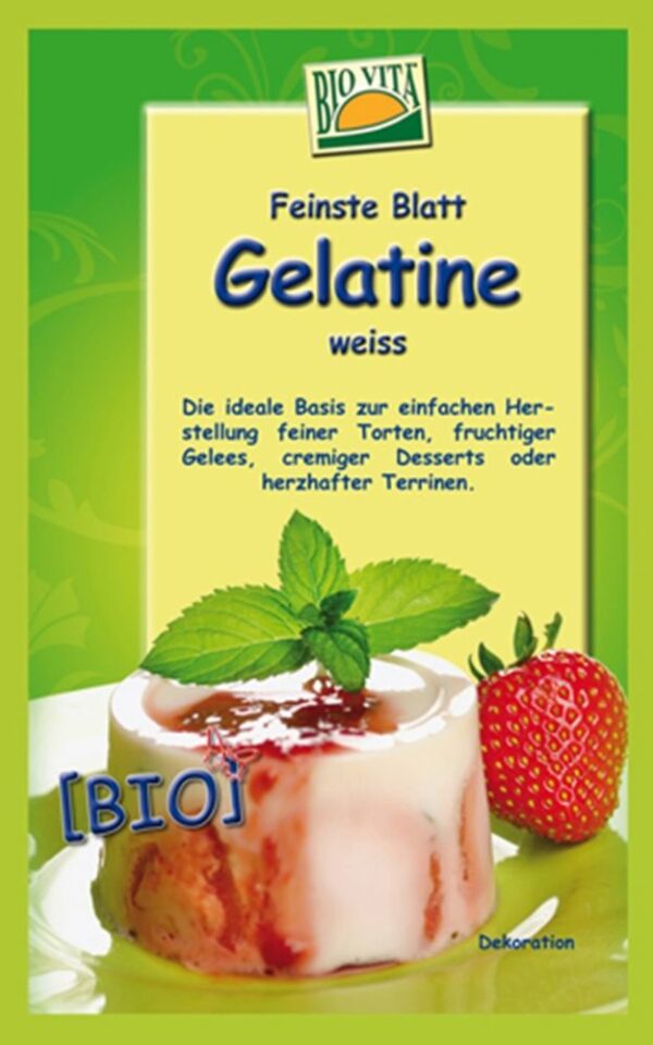 Blatt Gelatine weiss Biovita