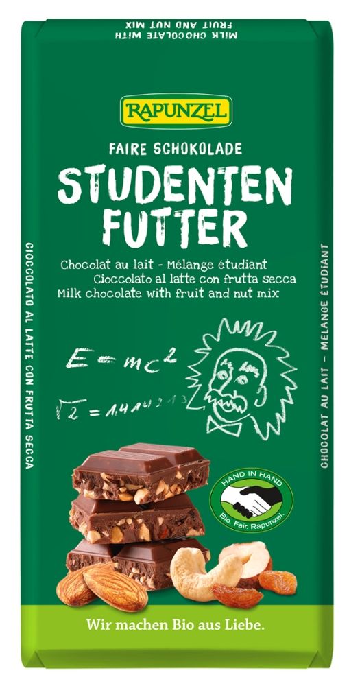 Rapunzel - Faire Schokolade Studentenfutter 8 Stück zu 200 g