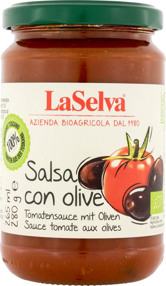 LaSelva - Salsa con olive Tomatensauce 6 Stück zu 280 g