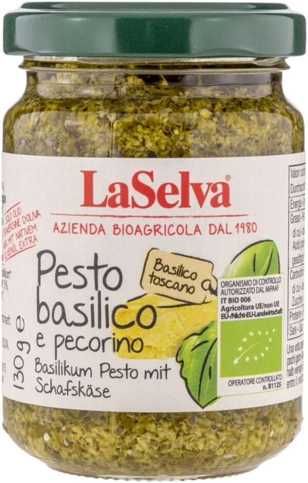 Pesto basilico e pecorino Basilikum Pesto mit Schafskäse LaSelva