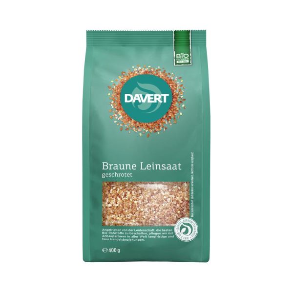 Braune Leinsaat geschrotet Davert