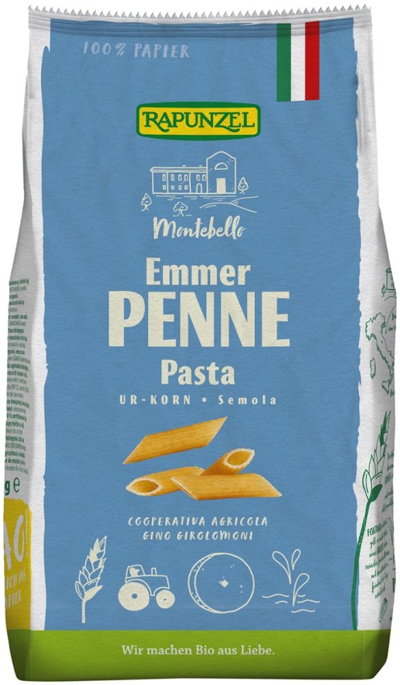 Rapunzel - Emmer Penne Pasta 12 Stück zu 500 g