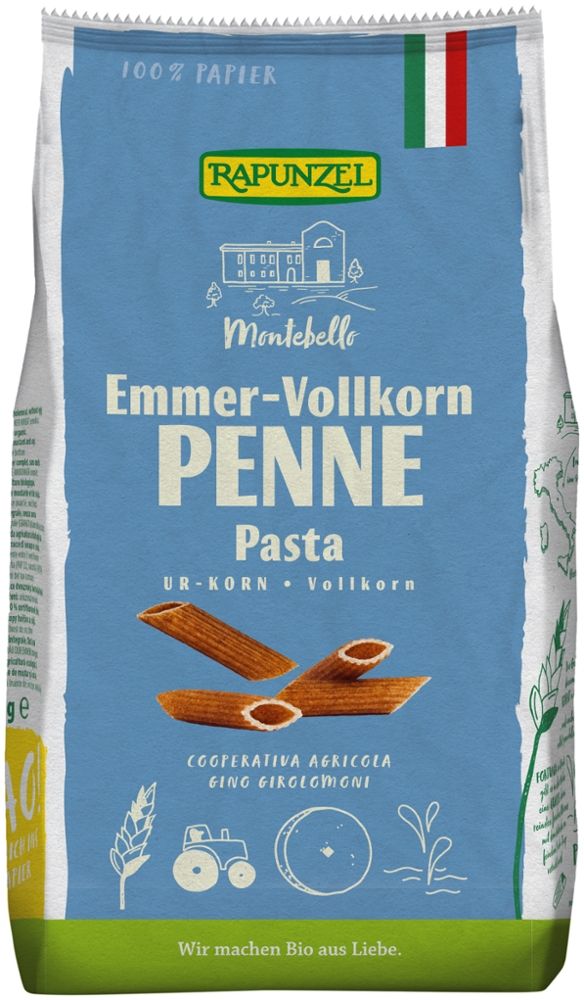 Emmer-Vollkorn Penne Pasta Rapunzel