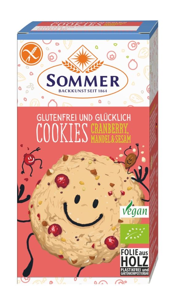 Sommer - Cookies Cranberry, Mandel & Sesam 6 Stück zu 125 g