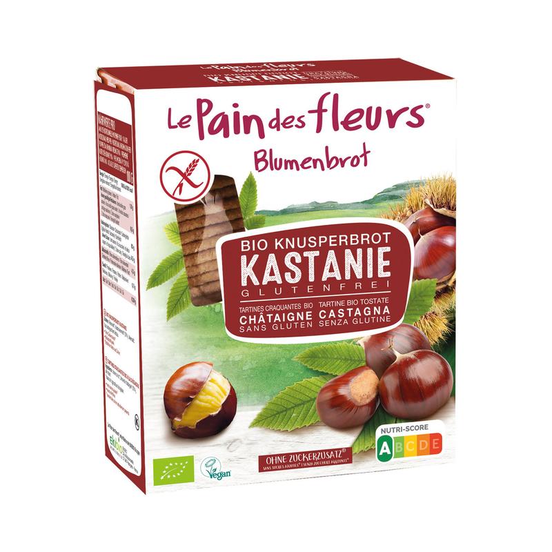Bio Knusperbrot Kastanie Blumenbrot