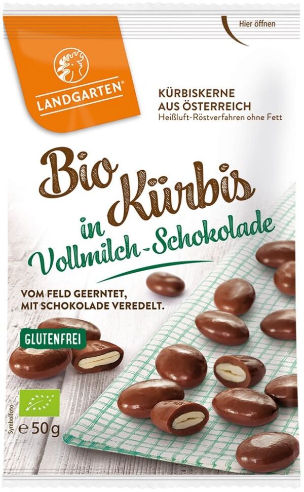 Bio Kürbis in Vollmilch-Schokolade Landgarten