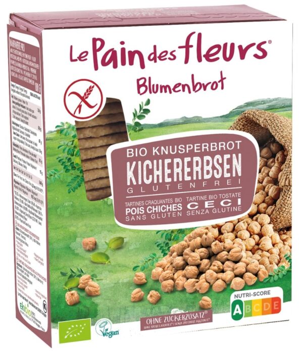 Bio Knusperbrot Kichererbsen Blumenbrot