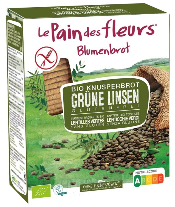 Bio Knusperbrot Grüne Linsen Blumenbrot