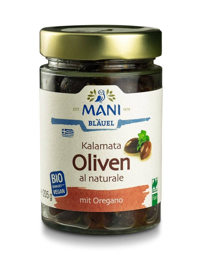 Mani - Kalamata Oliven geölt mit Stein