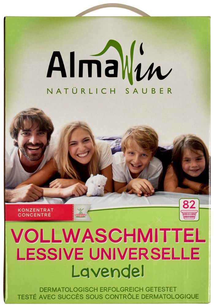 AlmaWin - Vollwaschmittel Lavendel 2 Stück zu 4,6 kg