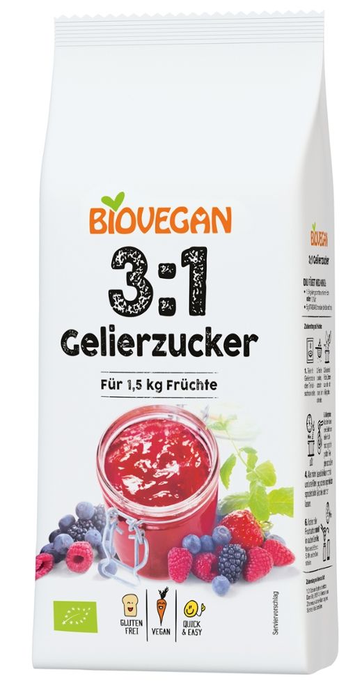 Biovegan - Gelierzucker 3:1 8 Stück zu 500 g