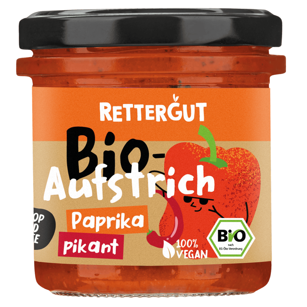 Rettergut - Bio-Aufstrich Paprika pikant 6 Stück zu 135 g