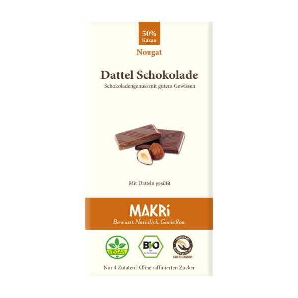 Dattel Schokolade Nougat Makri