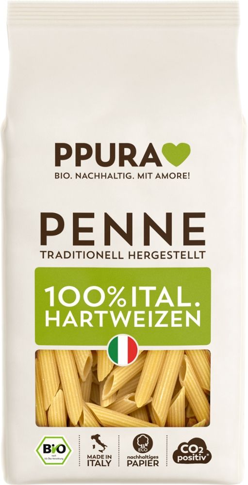 PPURA - Penne 100%Ital. Hartweizen 12 Stück zu 500 g