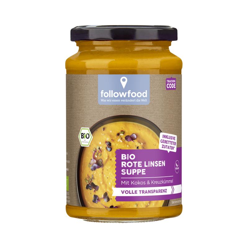Bio-Suppe rote Linsen orientalisch