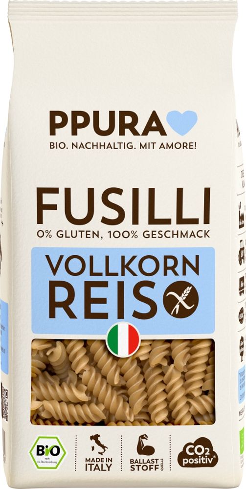 PPURA - Fussili Vollkorn Reis 6 Stück zu 400 g