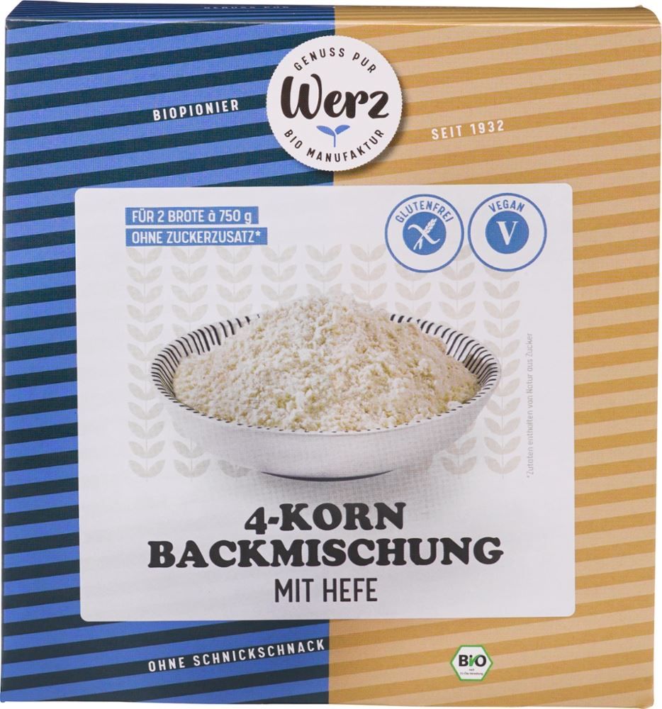 Werz - 4-Korn Backmischung 5 Stück zu 1 kg