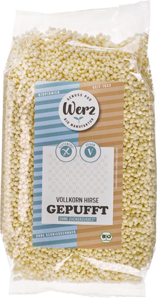 Werz - Vollkorn Hirse Gepufft 10 Stück zu 125 g