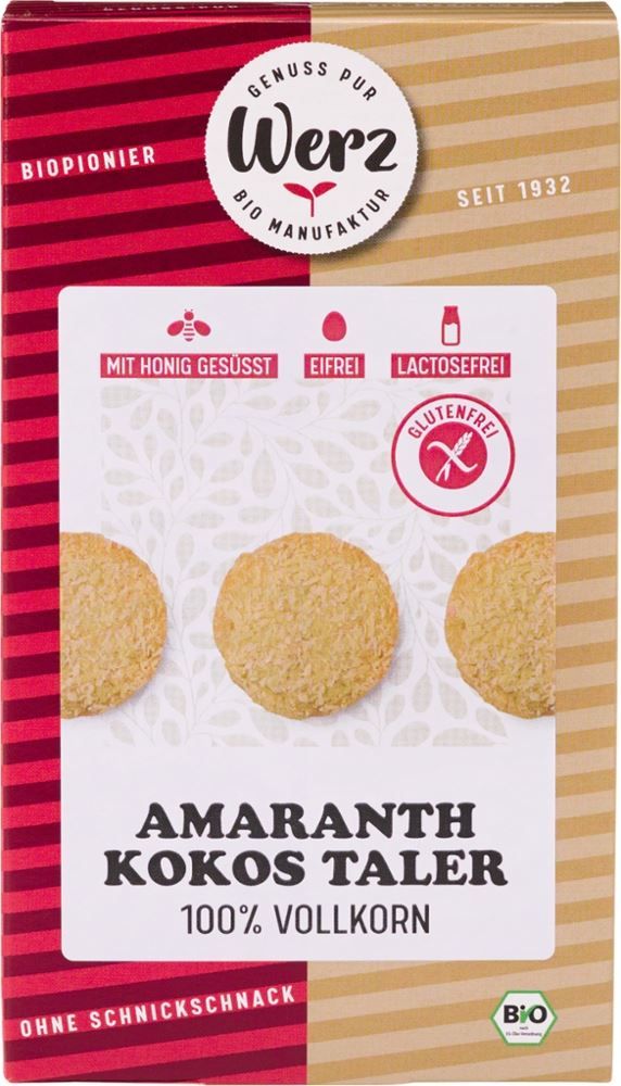 Werz - Amaranth Kokos Taler 6 Stück zu 125 g