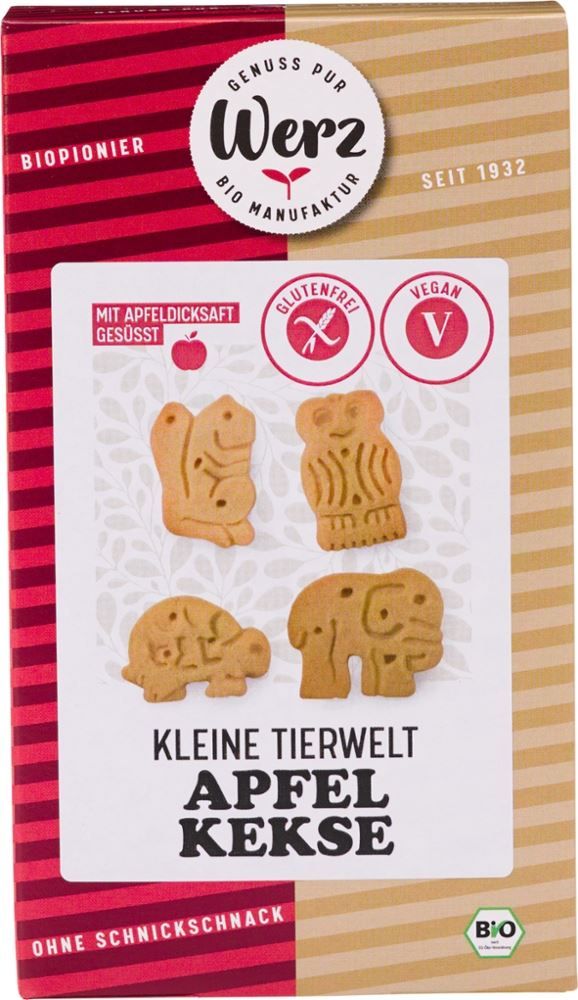 Werz - Kleine Tierwelt Apfel Kekse 6 Stück zu 150 g