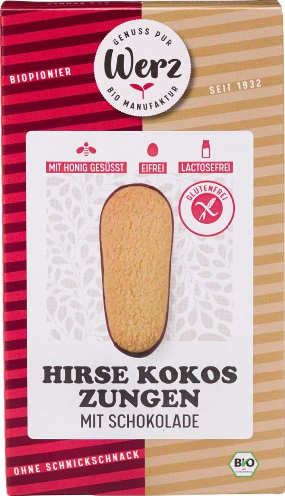 Werz - Hirse Kokos Zungen 8 Stück zu 150 g