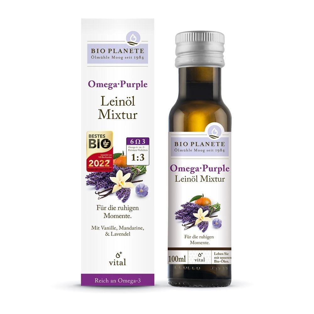 Omega Purple Leinöl Mixtur Bio Planete