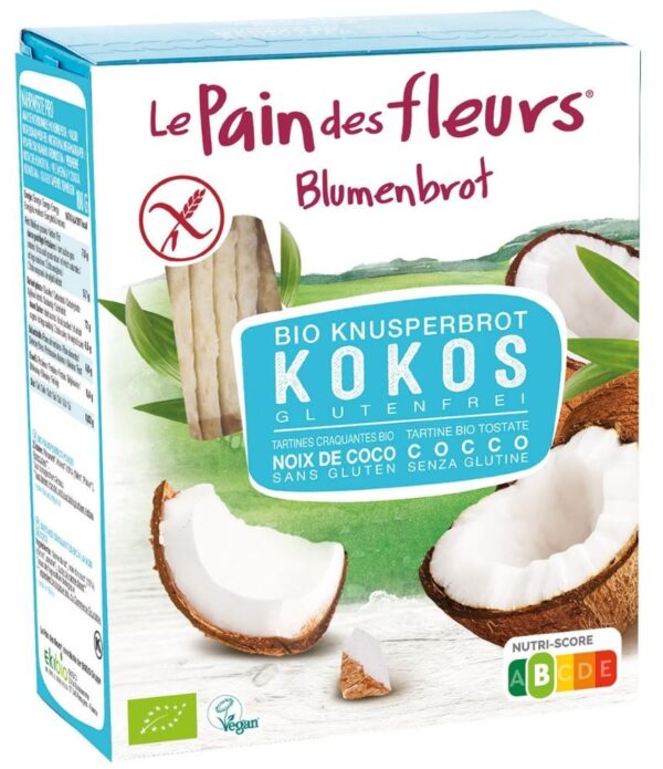 Bio Knusperbrot Kokos Blumenbrot