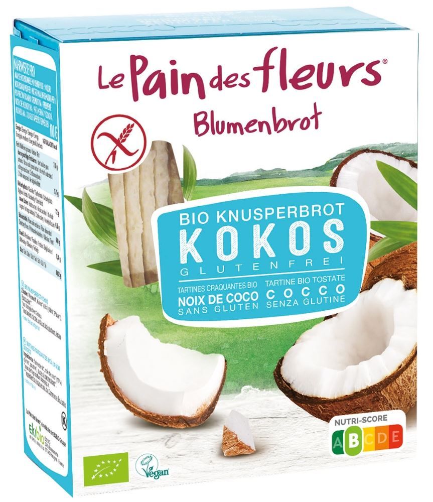 Blumenbrot - Bio Knusperbrot Kokos 6 Stück zu 150 g